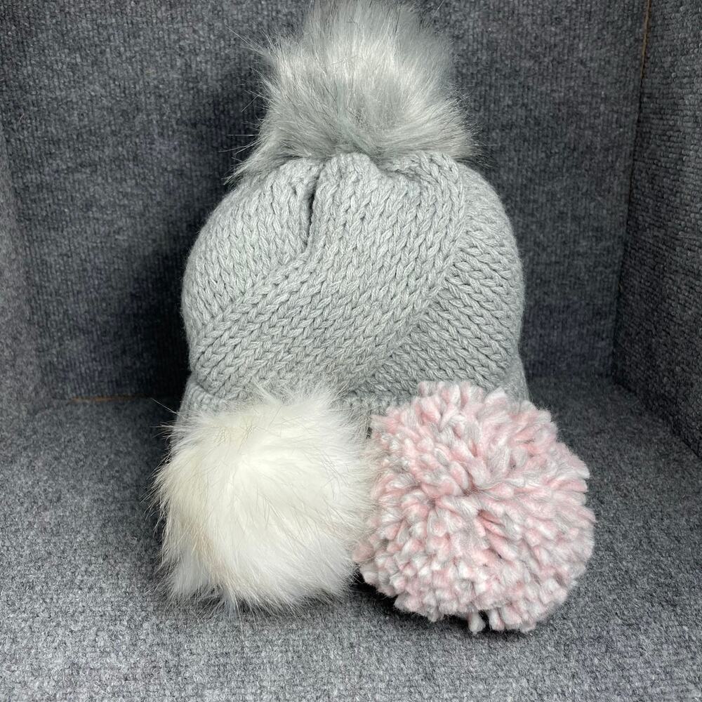 Rachel Zoe Beanie Women's One Size Fits Most Gray Interchangeable Toppers